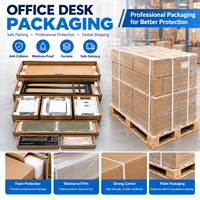 Bureau d'ordinateur de direction en MDF en forme de L, design moderne, fabrication sur mesure en Chine, mobilier de bureau de luxe, poste de travail