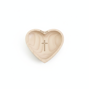New <b>Heart</b> <b>Shaped</b> Religious Prayer <b>Bowl</b> Carved Wooden Cross Eco-Friendly Home Decor Candles Centerpiece Christian Gifts American - Product Image 6