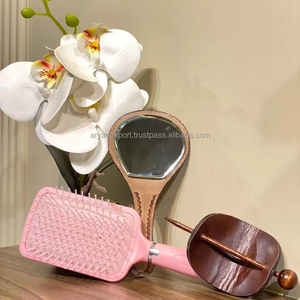 ขายร้อน 2024 ผู้หญิงจริงHandmadeแกะสลักดาดฟ้าของการ์ดหนัง 3 ชิ้นแปรงผมกระจกมือ & Hair Stickชุดโต๊ะเครื่องแป้ง - Product Image 3