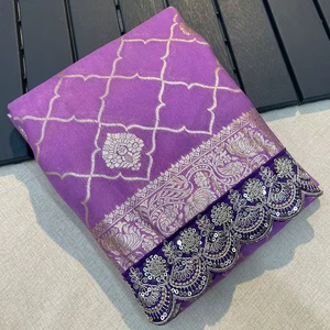 Magnifique superbe meilleure vente glamour Saree fantaisie Designer vêtements ethniques le plus à la mode exportation Sexy Blouse Sari Boutique femmes - Product Image 1