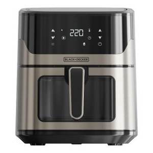 Freidora de Aire Digital Moderna 8 en 1 de 1600W, Acero Inoxidable Negro, Revestimiento Cerámico, Capacidad de 6.5L, Eléctrica para el Hogar ES9730070B - Product Image 1