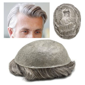 Peluca Profesional de Cabello Humano con Frente de Encaje Ajustable para Hombre, Encaje Transparente de Monofilamento, Cabello Indio, Aspecto Natural, Cómoda - Product Image 6