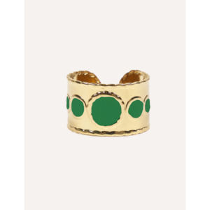 YHL R02 moda anello in acciaio inox con smalto corallo G. Colore corallo - Product Image 2