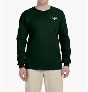 T-shirt à manches longues unisexe pas cher séchage rapide de haute qualité confortable 100% coton uni blanc couleur personnalisée T-shirts pour hommes - Product Image 6