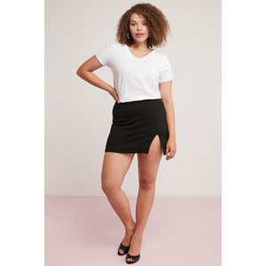 ETHIQUET Loren Body da donna in cotone, vestibilità regolare, scollo a V, manica corta, taglie forti - Product Image 3