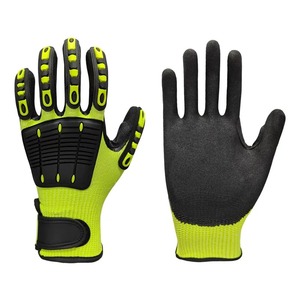 Gants de travail de protection anti-vibration résistants aux coupures Gant de paume trempé en nitrile résistant à l'huile de haute qualité - Product Image 4