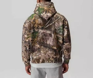 Sudadera con Capucha de Forro Polar Grueso de Invierno de Alta Calidad, 100% Algodón, Estampado Personalizado, Secado Rápido, Antimicrobiana, para Caza al Aire Libre - Product Image 5