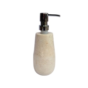 Deluxe Bali Beige Marble <b>Hand</b> <b>Soap</b> Foam Dispenser 4-Piece Modern Design Custom Hotel Bathroom - Product Image 2