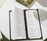 Porta Menu in Plastica e Acrilico per Ristoranti e Bar, Espositore per Lista Vini e Menu di Cibo e Bevande Utilizzato negli Hotel
