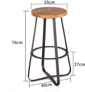 Tabouret de bar de luxe en métal, table basse fantaisie pour bureau maison restaurant salon décoration de jardin vente en gros - Product Image 3