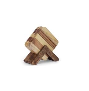 Juego de Posavasos de Madera Maciza para Tazas de Té y Café, Acabado de Grano Natural, Protección de Mesa, Elegante Soporte para Bebidas de Uso Diario - Product Image 3