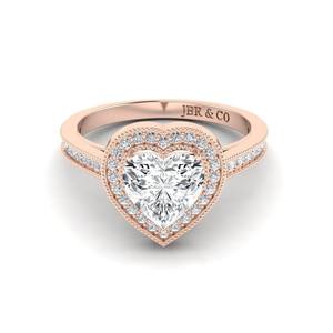 ชุดแหวนเพชรชุบทองรูปหัวใจสำหรับผู้หญิง925รัศมีสีเงินดีไซน์ดีที่สุด - Product Image 5