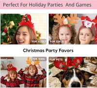 Serre-têtes de Noël, adorables décorations de chapeaux de Noël, idéales pour des fêtes amusantes et festives, parfaits pour les cadeaux de Noël et les photomaton.