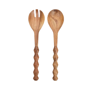 ไม้เซิฟเวอร์สลัดไม้กลางโต๊ะไม้และผักผลไม้อินเดีย - Product Image 1