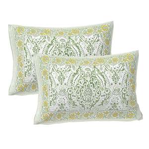 Juego de 3 Sábanas y Fundas de Almohada King Size 100% Algodón con Estampado Abstracto Verde (SHKV1052) - Product Image 3