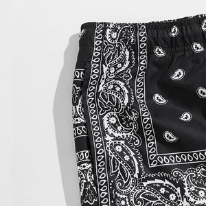 Pantalones cortos de gimnasio para correr con gráfico Retro para hombre, pantalones cortos informales de Cachemira para gimnasio, diseño de malla con patrón sólido - Product Image 4