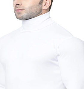 Pull d'hiver à col long et confort de haute qualité pour hommes avec logo personnalisable T-shirts en jersey respirant à la mode - Product Image 1