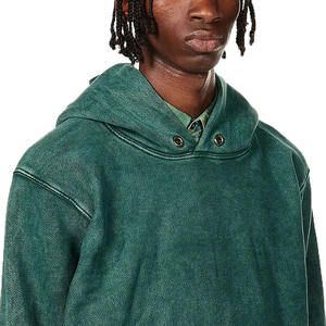Sudadera con capucha de fabricante de Pakistán, Jersey de algodón a granel, ropa de calle Vintage, Sudadera con capucha lavada con ácido de gran tamaño para hombre - Product Image 4