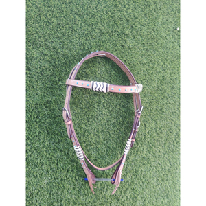 Cabecera de cuero de vaca hecha a mano con diseño exclusivo, brida occidental, fabricante personalizado de Horse Exim - Product Image 2