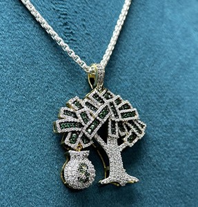 Colgante de Plata de Ley 925 con Certificado IGI, con Letra Personalizada y Diamantes con Corte Baguette en Canal, para Hombre, para Fiestas y Eventos, Joyería Fina - Product Image 5