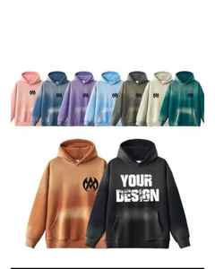 100% coton surdimensionné personnalisé hommes sweats à capuche conception décalée Streetwear poids lourd grande taille sweats à capuche hommes - Product Image 4