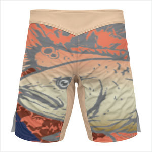 กางเกง MMA ผู้ชาย ทรงรัดรูป สำหรับกีฬาต่อสู้ คิกบ็อกซิ่ง ชุดออกกำลังกาย ลายพิมพ์ซับลิเมชั่น ปักลายดอกไม้ เอวสูง แต่งระบาย - Product Image 2