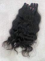 Perruques et extensions de cheveux humains indiens de qualité Remy, purs, non traités, doux, lisses et épais, fabriqués en Inde, avec double trame à la machine