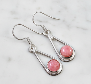 Pendientes Largos de Plata de Ley 925 Chapados en Oro con Piedras Preciosas de Rodocrosita para Mujer, Ideales para Bodas, Fiestas y Regalos - Product Image 4