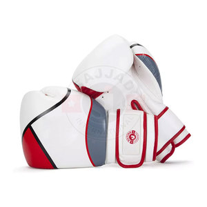 สีแดงและสีขาวโลโก้ที่กำหนดเองมวยถุงมือผู้ใหญ่ต่อสู้การฝึกอบรมการต่อสู้เจาะมวยถุงมือ - Product Image 3