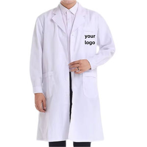 Vente en gros blouse médicale professionnelle en poly coton longue blouse de laboratoire blanche unisexe pour médecin tendance dans le monde entier 2025 - Product Image 2