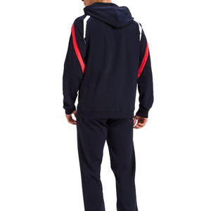 Trajes de entrenamiento de lana de 2 piezas para hombre de nuevo diseño, sudaderas con capucha y cremallera completa, pantalones para correr para adultos, chándales deportivos de invierno estampados - Product Image 2