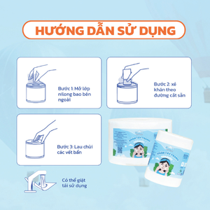 Toalla Facial Desechable Kawaii 400 Hojas 10x10cm Toallitas Desmaquillantes Rollo DE UNA Fábrica de Vietnam - Product Image 5