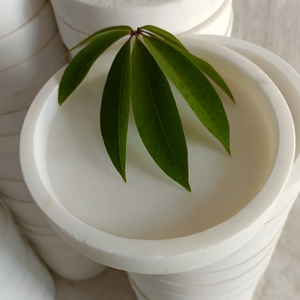 Plateau à bijoux en marbre fabriqué à la main rond en pierre présentoir vanité parfum organisateur élégant salle de bain et commode décor luxe abordable - Product Image 4