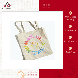 Genuine Quality Hot Selling Eco Friendly <b>Medium</b> <b>Size</b> Groceries Cotton Canvas Printed Shopping Tote <b>Bags</b> for Bulk Purchase - Product Image 4