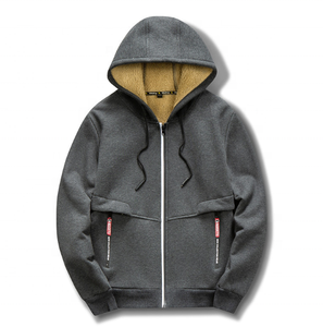 Premium Quality <b>Men</b> Double Layer Warmed <b>Hoodie</b> Wholesale Unisex <b>Sherpa</b> Fleece Zip Up Hoodies For <b>Men</b> And Women - Product Image 5