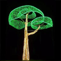 Outdoor 3D Seil-Lichtskulptur LED-Baum Fantasievolle Riesige Beleuchtete Dekoration für Einkaufszentren Weihnachtsdekoration