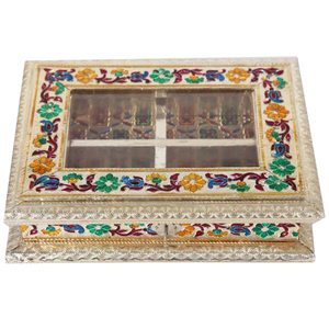 <b>Wood</b> & Metal Spice <b>Box</b> High Quality Classic Design Kitchen Organizer for Spices and Dried Fruits <b>with</b> Compartments - Product Image 6