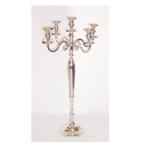 Top Selling Candelabra Nickel Plated Wedding Party Centerpiece Decors Handmade <b>Candlestick</b> Holder for Sale - Product Image 1