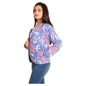 Veste courte à imprimé de blocs de coton réversible de Style Boho pour femmes pour l'hiver manteau décontracté respirant à fleurs élégant pour les vêtements d'automne - Product Image 3
