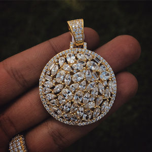 Colgante de diseño de Hip Hop de plata 925 de lujo con diamante de moissanita y bolsa de dinero helado joyería de fiesta personalizable - Product Image 1