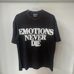 MIXED EMOTION แบรนด์แฟชั่นอเมริกัน เสื้อยืดแขนสั้นลายเพชร เสื้อผ้าคุณภาพสูงขายส่ง - Product Image 6