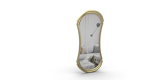 Skillfully Crafted Aluminum <b>Mirror</b> <b>Frame</b> with Intricate Flowing Patterns for Wall Use in Home Decor - Product Image 4