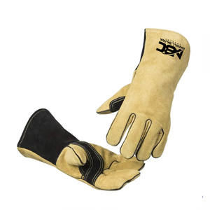 Venta caliente XL Guantes de soldadura de cuero Personalizable Su propio logotipo Nuevo estilo Protector DE SEGURIDAD Transpirable Servicios OEM disponibles - Product Image 6