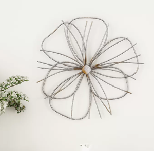 Fil de fer fabriqué fleur cadre décoratif mur en métal Arts facile à monter en gros rustique métal ferme moderne mur Art dernier - Product Image 5