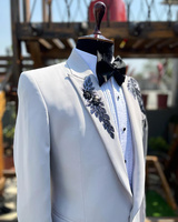 Manteau de costume pour hommes Costume de marié blanc pour mariage Costume d'affaires formel pour hommes Mode masculine
