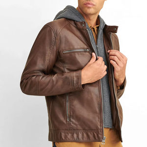 Chaqueta de Cuero Premium para Hombre OEM, Invierno, Impermeable, Cortavientos, Alta Calidad, Moderna, Suave, Transpirable, de Cuero Vacuno - Product Image 5