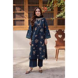 เสื้อปักเลื่อม BATIK-3PC กับ dupatta ชีฟองปักและ TROUSER-BIC-4863แขนสามส่วน - Product Image 3