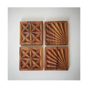 Dessous de verre rond en bois nidification café vaisselle pièce maîtresse pièce personnalisée sous-verres en bois meilleure vente - Product Image 5