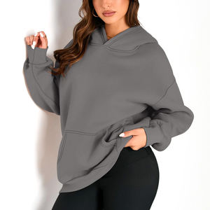 Sudadera Extra Grande para Mujer, Diseño Liso, Nueva, de Alta Calidad, 100% Algodón, Ropa de Invierno, Transpirable, Diseño Personalizado - Product Image 1