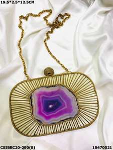 สุภาพสตรีสาวผู้หญิงแฟชั่นชุดราตรีแม่มุกกระเป๋าคลัทช์แฮนด์เมด funky อะคริลิคสวยงามสําหรับสไตล์ออกแบบกระเป๋าคลัทช์ - Product Image 6